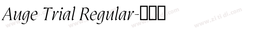 Auge Trial Regular字体转换